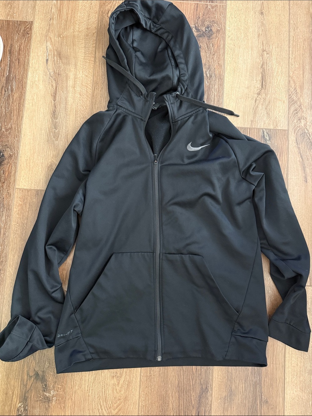 Men’s Nike Dri-FIT Hyperwarm Full Zip Hoodie Black Large 800187-010